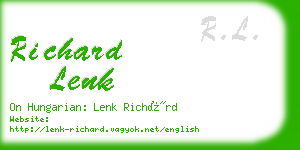 richard lenk business card